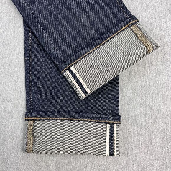 Uniqlo Selvedge Jeans Mens 29x34 Slim Straight Blue Kaihara Japanese Denim - Picture 4 of 16